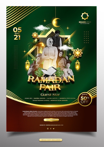 Free vector luxury ramadan kareem event poster