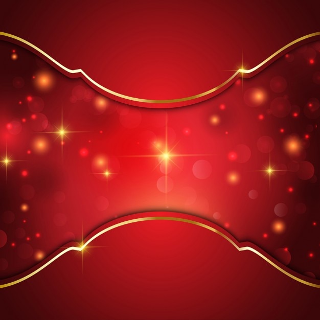 Free vector luxury red background with lights