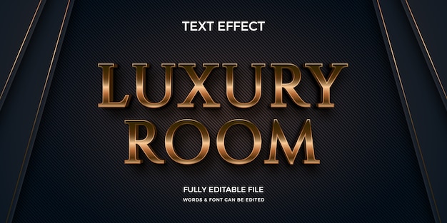 Бесплатное векторное изображение Текстовый эффект роскошной комнаты