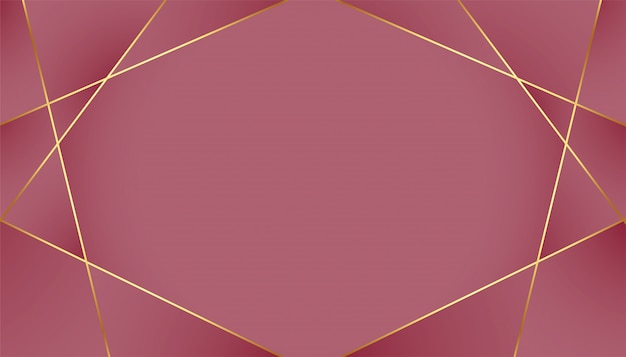 Free vector luxury royal background with golden low poly lines