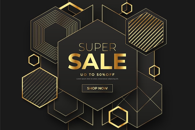 Free vector luxury sale background