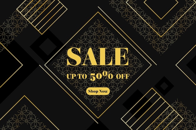 Free vector luxury sale background