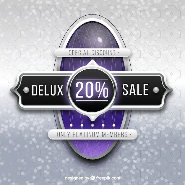 Luxury sale composition with realistic style