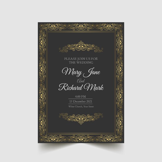 Luxury save the date wedding invitation