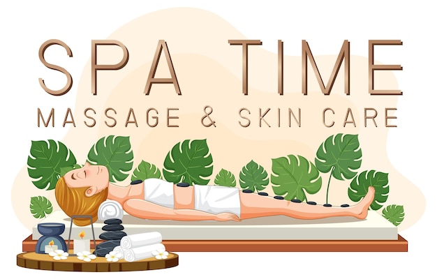 Free vector luxury spa poster template design