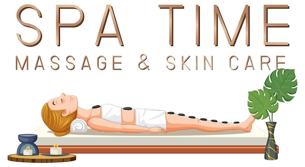 Luxury spa poster template design