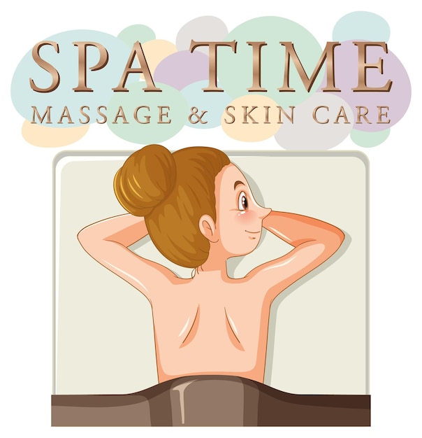 Free vector luxury spa poster template design