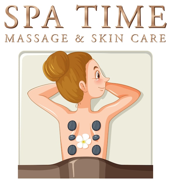 Free vector luxury spa poster template design