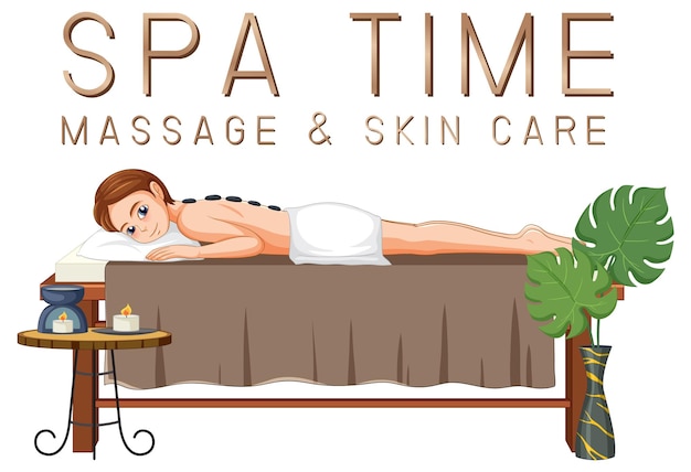 Free vector luxury spa poster template design
