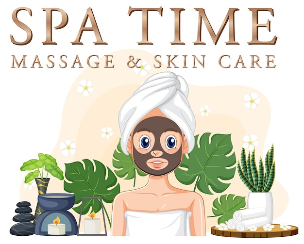 Free vector luxury spa poster template design