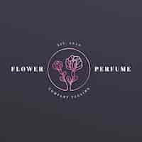 Free vector luxury style floral perfume logo