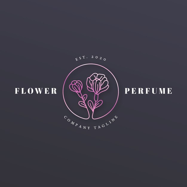 Логотип парфюмерии в роскошном стиле