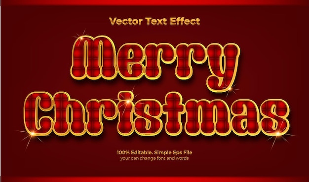 Free vector luxury text effect cristmast