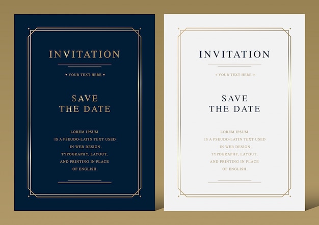 Luxury vector invitation card Premium Vector