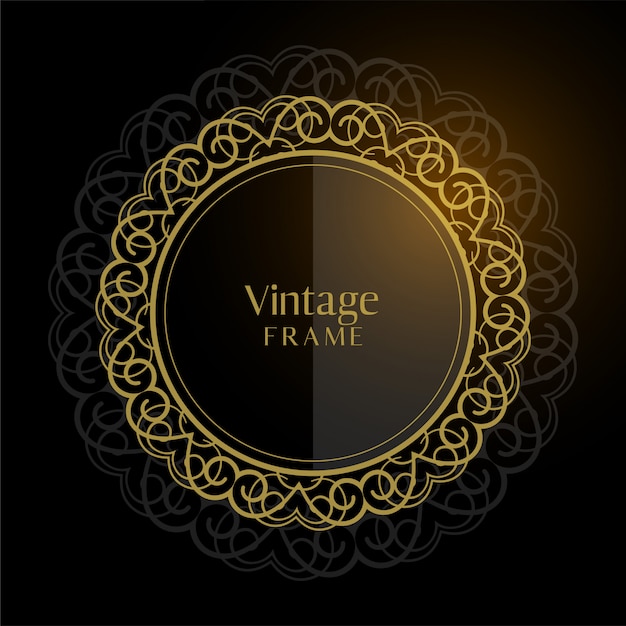 Free vector luxury vintage circular frame background