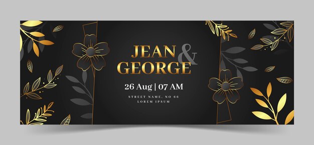 luxury wedding celebration facebook cover