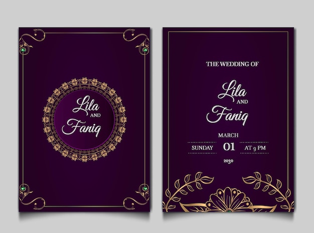 Luxury Wedding Invitation Cards Set – Free Vector Templates – Download for Free – Free Illustration