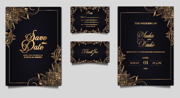luxury wedding invitation cards