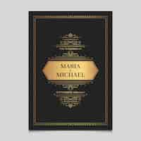 Free vector luxury wedding invitation template