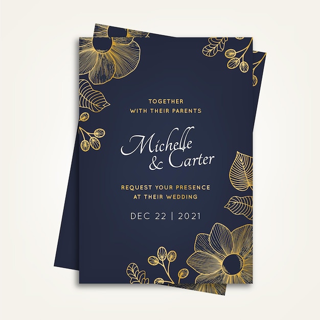 luxury wedding invitation template