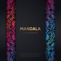 Free vector luxury wedding invitation with mandala