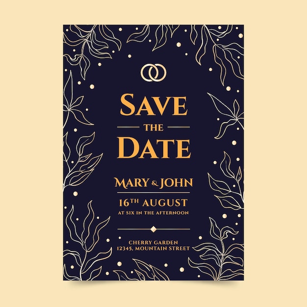 Luxury wedding invitation