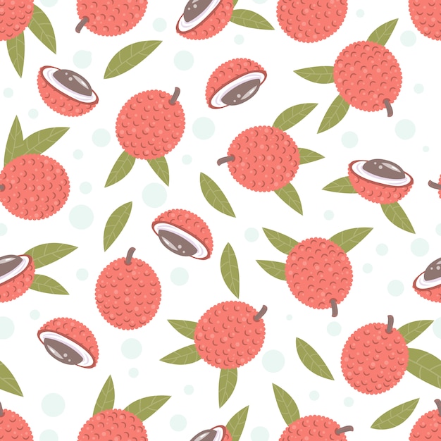 Lychees pattern background