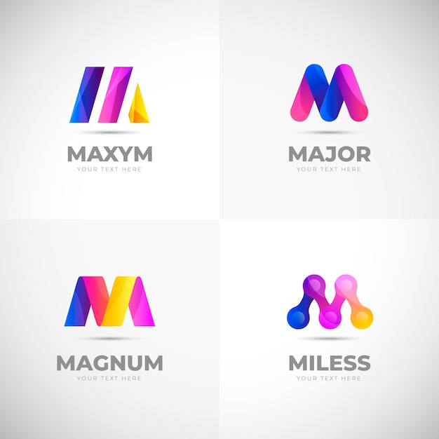 Free vector m logo collection