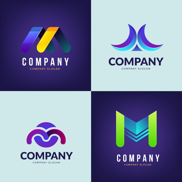 M logo design collection