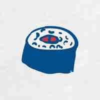 Free vector maakizushi roll drawing vector