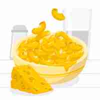 Free vector mac and cheese concept illustration