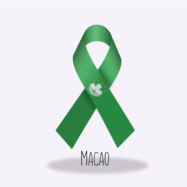 Macao flag ribbon design