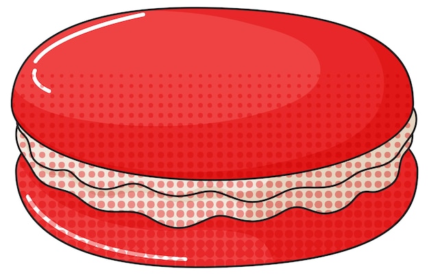 Free vector macaron in red color