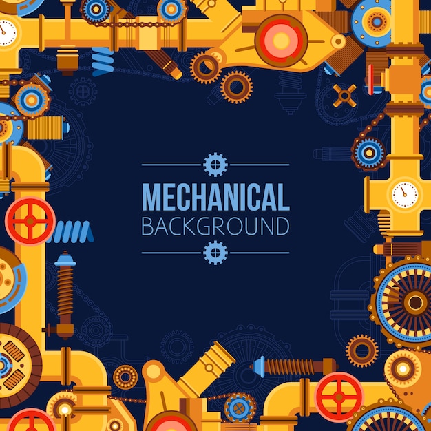 Free vector machinery parts background
