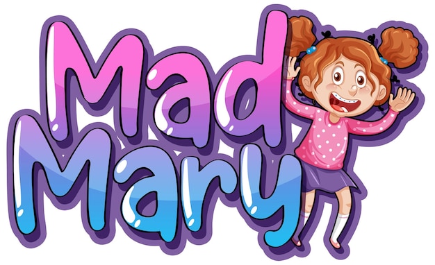 Mad Mary 로고 텍스트 디자인