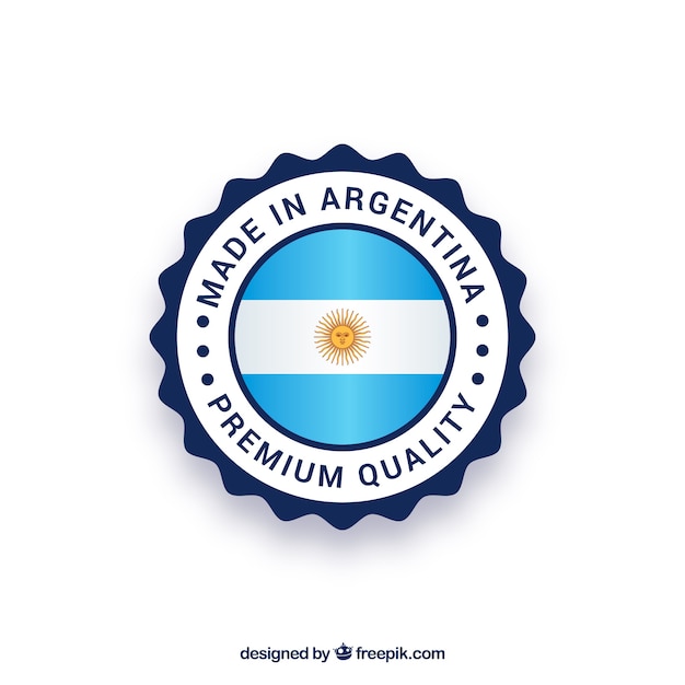 Free vector made in argentina label