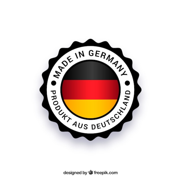 Free vector made in germany label