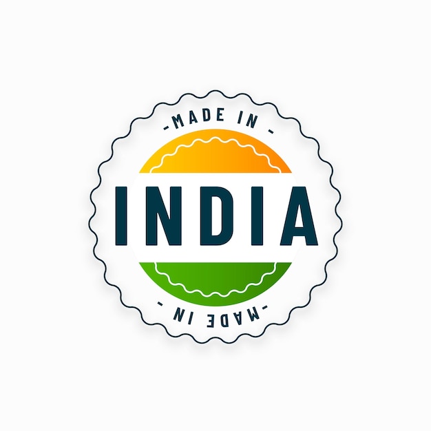 Бесплатное векторное изображение Изготовленный в индии круговой фон знака для продвижения бизнеса