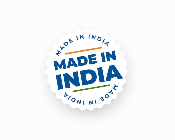 Free Vector made in india sticker background boost your brand's credibility