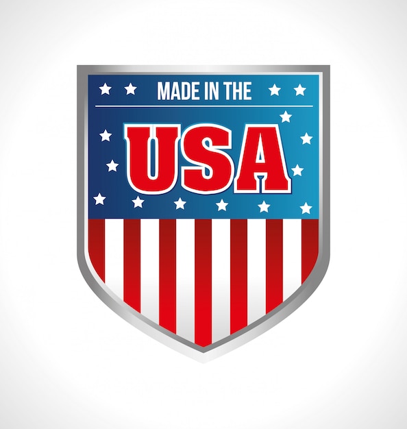 Made in USA emblem shield