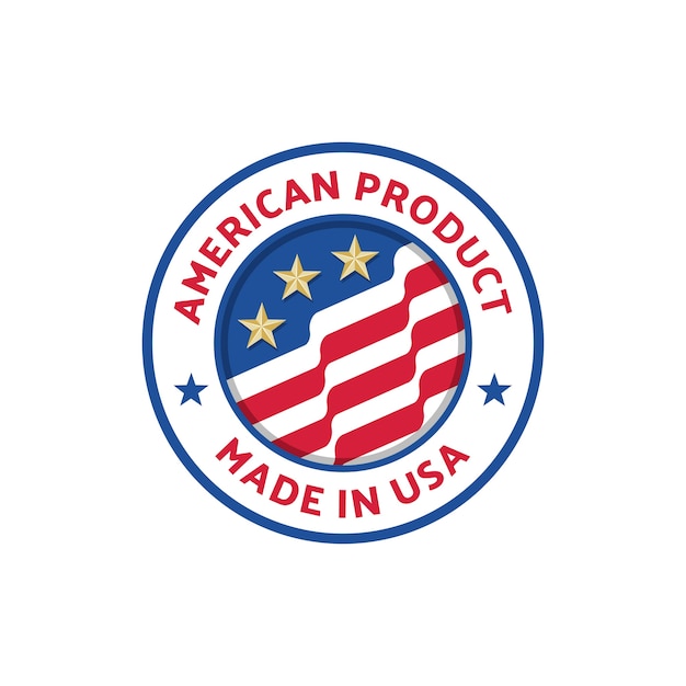 Free vector made in usa logo template design