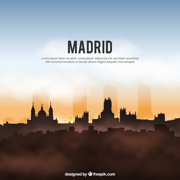 Madrid skyline background