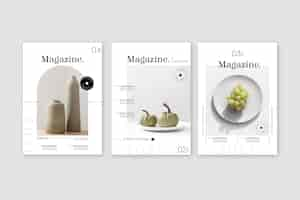 Free vector magazine cover collection