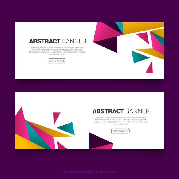 Magenta Triangle banners