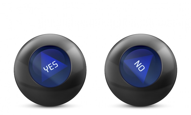 Free Vector magic ball of predictions for decision-making
