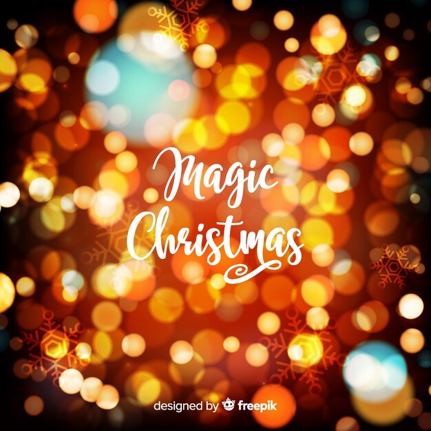 Magic Christmas Bokeh Background