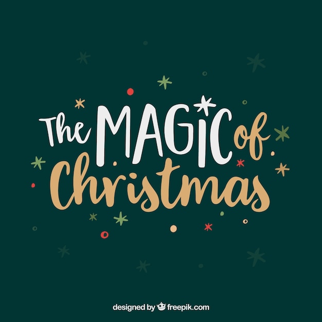 Free vector the magic of christmas