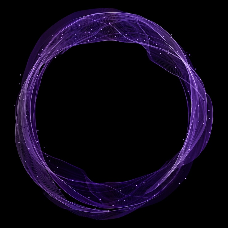 Free Vector magic circle with glowing lights and flowing lines
