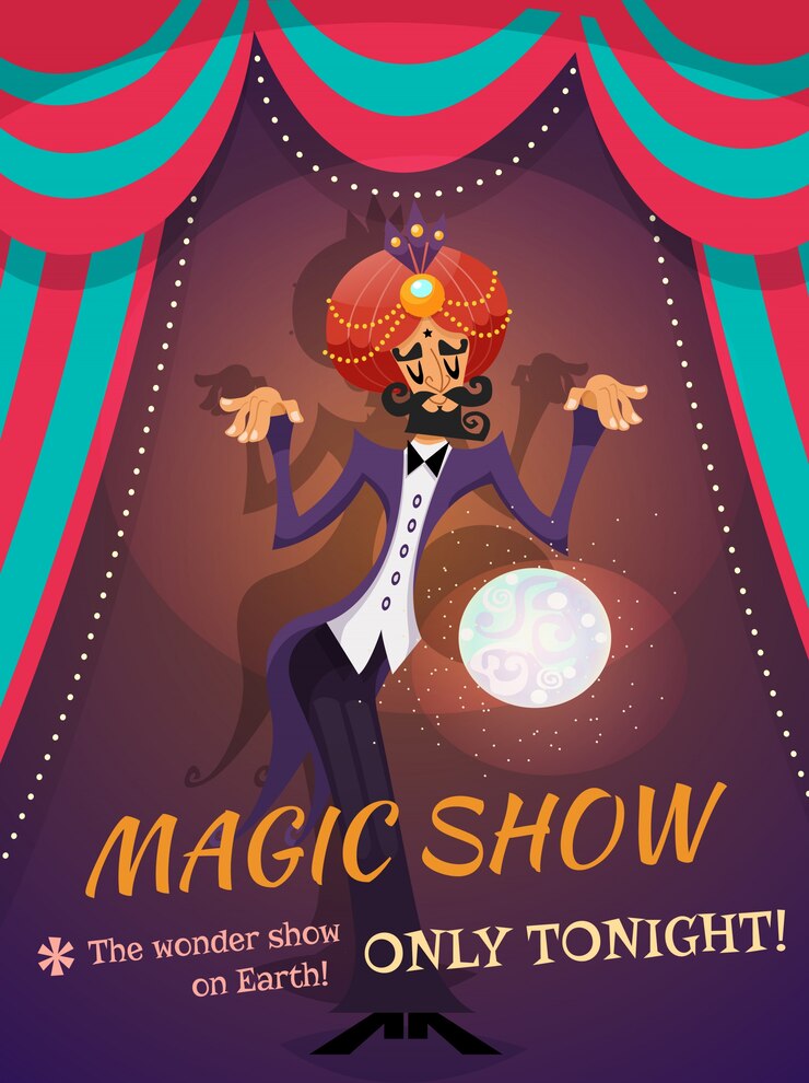 मुफ़्त वेक्टर magic show poster