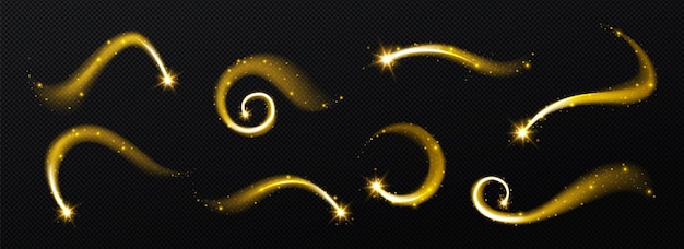 Free vector magic spiral twist effect with stars and sparkles